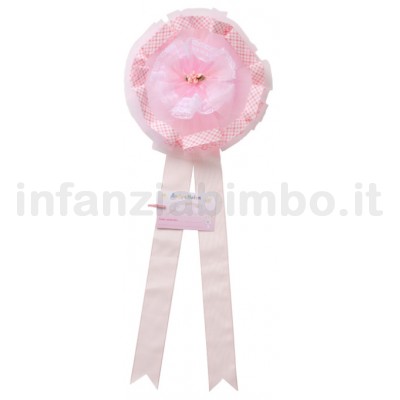 FIOCCO NASCITA ANDY & HELEN TULLE 24 CM ROSA